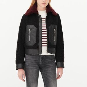 Sandro Verity Mixed Media Jacket